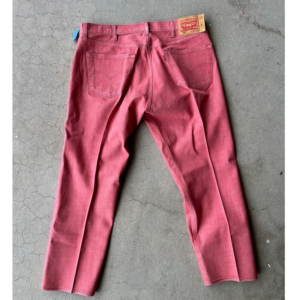 Vintage cranberry pink Levi 501 button fly jeans size 40x30 - Picture 6 of 6